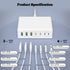 USB C Charger 180W GaN, 7 Ports Fast Charger Power Adapter, Compatible with MacBook, iPhone 12/13/14/15, and Other