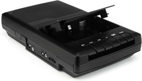 Tyler TCP-01 Cassette 120V Portable Player and Recorder - Retro Shoebox Style Music Device with Stand-Alone Microphone