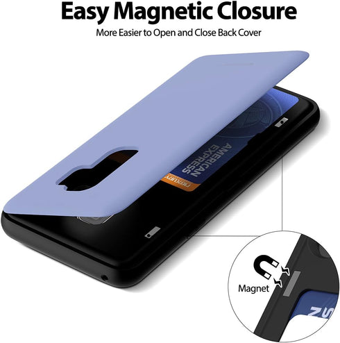 GOOSPERY Card Holder Wallet Case for Samsung Galaxy S9 Plus (2018), Magnetic Door Closure, Protective Dual Layer Bumper