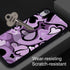 Idocolors Purple Love Heart Printed Cases for iPhone XR, Cute Soft TPU Hard Back Shatter-Resistant Protective Cover