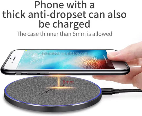 Generic 30W Ultra-Thin Wireless Charging Pad, Slim Profile, Fast Charging Technology