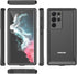 Designed for Galaxy S23 Ultra, Waterproof Case with Built-in Screen Protector, Full Body Shockproof Rugged Black