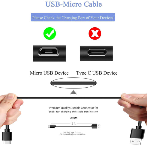Replacement Charger Cable for Bushnell Wingman GPS Speaker - Compatible with Treblab FX100 HD7 X5 XR700 (5ft)