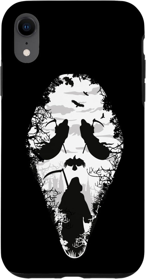 Horror Movie Spirit Mask Design Case for iPhone XR - Perfect for Horror Fans!
