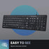 Perixx PERIBOARD-331 Wired Backlit USB Keyboard, Slim Design with Big Font Keys, White Illuminated LED