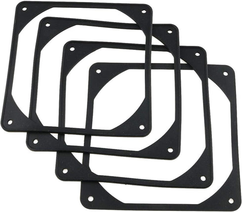 E-outstanding 4-Pack 120mm Rubber Shock Absorption Pads for 12cm Fans, Reduce Noise, Desktop Compatible