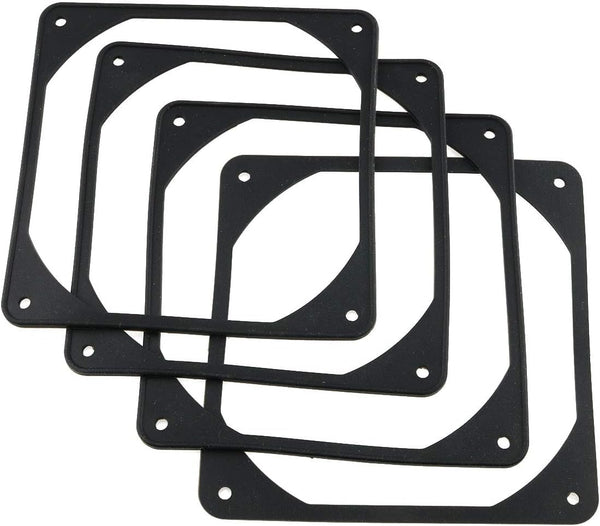 E-outstanding 4-Pack 120mm Rubber Shock Absorption Pads for 12cm Fans, Reduce Noise, Desktop Compatible