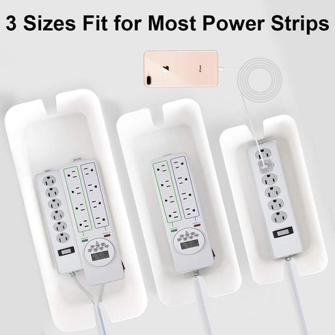 DUNCHATY 3 Pack Cable Management Box Organizer, Large Medium Small Cord Hider Box for TV Wires, Computer, Router, USB