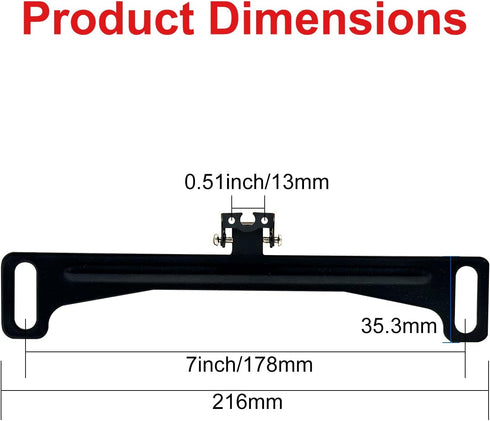VOJKOREL 03) Universal Car Rear View Camera License Plate Bracket Backup Camera License Plate Mount Rearview Cam Mount