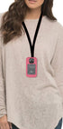 Fitted Leather Case with Screen Protector for Dexcom G7/G6 Receiver, Lanyard Included, Pink