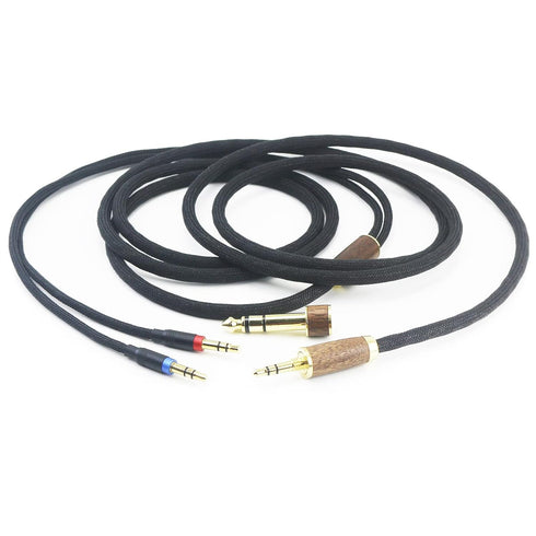 NewFantasia 10ft 6N OCC Copper Silver Plated Upgrade Audio Cable, 3.5mm Male and 6.35mm Adapter for Hifiman
