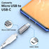 QianLink Micro USB to USB C Adapter, 8-Pack Aluminum Type C Connector Compatible with Samsung Galaxy S10 S9 S8 Plus