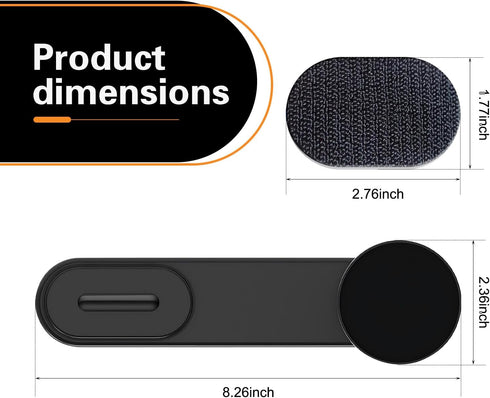 Cuymoap 360-degree Car Phone Holder, Strong Adsorption Anti-Fall Navigation Bracket with Hook and Loop Fastener