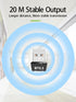 USB Bluetooth 5.3 Adapter for PC, Wireless Transmitter Receiver for Desktop, Laptop, Supports Windows 11/10/8.1/7
