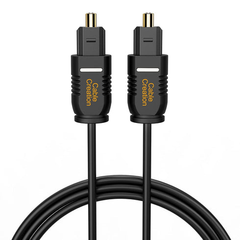 CableCreation Optical Digital Audio Cable 3.3FT, Thin Fiber Optic Toslink Gold Plated