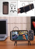UnnFiko Retro TV Style Desk Mount - Universal Holder for iPhone and Samsung Devices (TV Gray)