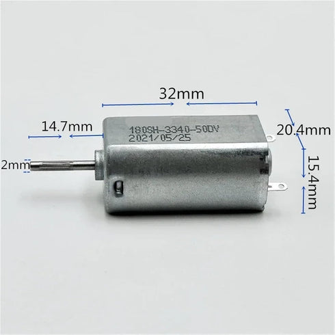 ILQMEHV 1pc FF-180SH-3340 180 3V 3.7V 4.2V 5V 20800RPM Mini Motor High Speed Strong Magnetic Knurled Shaft DIY Toy Car