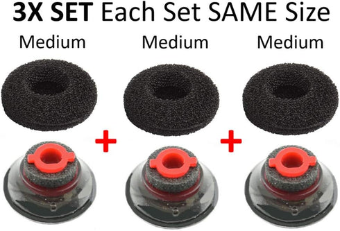 3X Ultra Comfort Eartips, Replacement Ear Buds for Plantronics Voyager 5200 Series