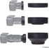 55mm Set of 2 Camera Lens Hoods, Rubber (Collapsible) + Tulip Flower, Sun Shade/Shield