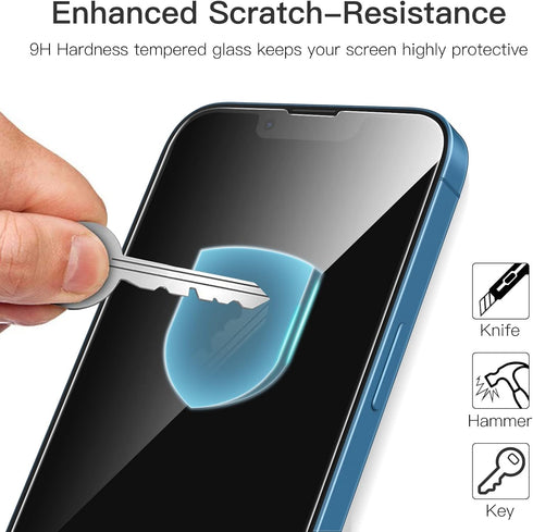 JETech 3-Pack Full Coverage Screen Protector for iPhone 13/13 Pro 6.1-Inch, 9H Tempered Glass, Case-Friendly