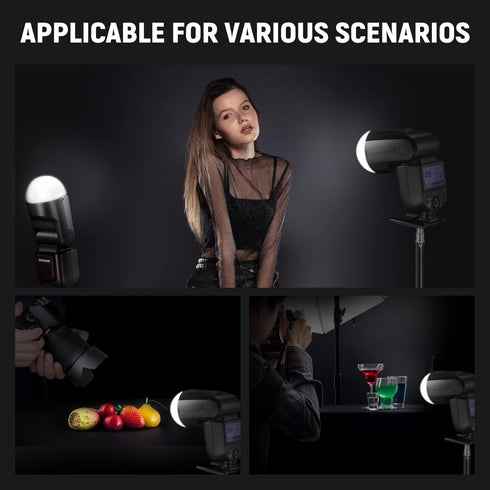 NEEWER Magnetic Dome Diffuser for Round Head Speedlite Flash, Light Modifier for Z2 Z1 Speedlite