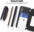 GOOSPERY Magnetic Secure Bumper Wallet Case for iPhone Xs/X, Dual Layer Protection with Sticky Mirror, Black