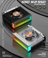 M.2 2280 ARGB Hard Drive Heatsink PWM Dual Fan, SSD Cooling with Thermal Pad, 5V 3Pin Addressable RGB Sync