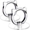 Cat Phone Ring Holder, EI Sonador Clear Cell Phone Stand, Transparent Finger Grip (2 Silver Cat)