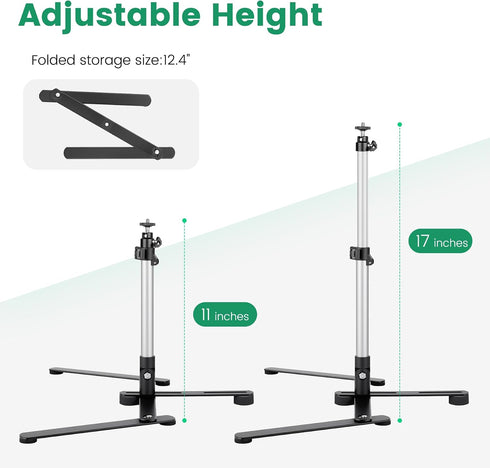 JOILCAN 360 Overhead Tripod for Mini Projector, Adjustable Overhead Phone Mount, Tabletop Tripod for Cookie Decorating
