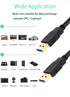 USB 3.0 Male to Male Cable, 15 ft Type A Male to A Male, 5 Gbps for Hard Drive, DVD Player (Black)