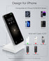 Mag-Safe Charger Stand with 20W Adapter, 5Ft USB-C Cable for Apple iPhone 15/14/13/12 - Grey