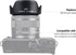 Reversible Lens Hood for Canon EF-M 15-45mm and RF-S 18-45mm Lens on EOS R100 R50 R10 R7 M50 M6 Mark II