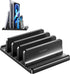 Vaydeer 3-Slot Vertical Laptop Stand - Premium ABS Plastics, Space-Saving Adjustable Desk Organizer