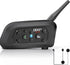 EJEAS Motorcycle Helmet Bluetooth Headset V6 Pro, 2-Way 1200M Intercom Communication System for Motorbike