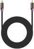 (25 24K FosPower Subwoofer Cable FT) RCA to RCA Audio Stereo Cable, Male to Male - Dual Shielded Cord | Gold Plated