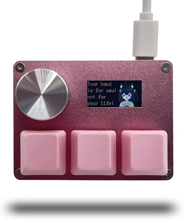 SayoDevice O3C OSU Keyboard with Rapid Trigger Hall Switches, Magnetic Linear Switches, Knob, Screen, Copy Paste, Macro