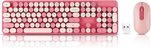 Guiheng Set 2.4G Wireless Keyboard and Mouse Combo, Full Size Compact Quiet Wireless Keyboard and Mouse Ultra-Thin
