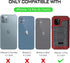 Mitywah Heavy Duty Waterproof Case for iPhone 12 Pro, Shockproof with Built-in Screen Protector, 6.1 Inch, Red