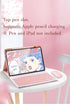 Keyboard Case Mouse Compatible with iPad Pro 11 inch (M4) 2024, Detachable Cute Color Keyboard Case, Supports Pencil
