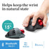 SANWA Bluetooth Ergonomic Trackball Mouse, Optical Vertical Rollerball Mice with Adjustable DPI, Compatible with