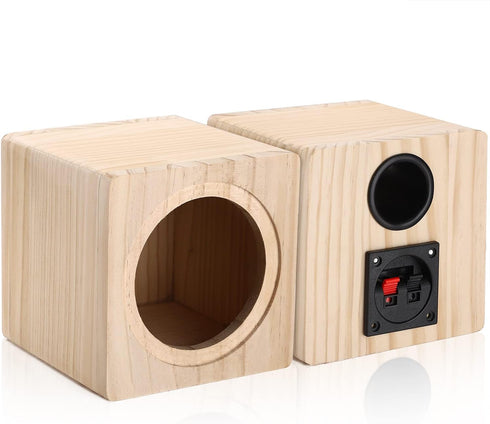 Facmogu 5in Wooden Speaker Enclosure, Empty Speaker Box for Premium Speakers to Enhance Sound and Bass