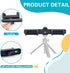 Hiyoo 360 1/4'' Universal Dual Cell Phone Holder Smartphone Tripod Mount Adapter, Rotation Adjustable Clamp for Vlog