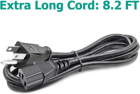 8.2ft Power Cord Replacement for Sharp Notevision PG-A20X, Epson Powerlite Projector AC Cable