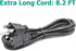 8.2ft Power Cord Replacement for Sharp Notevision PG-A20X, Epson Powerlite Projector AC Cable