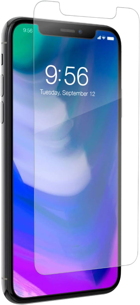 ZAGG InvisibleShield Glass+ Screen Protector – HD Tempered Glass for iPhone XS/X, 2 PACK with Easy Apply Tools