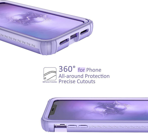 WeLoveCase iPhone 11 Wallet Case, Light Purple Defender Credit Card Holder with Hidden Mirror & Heavy Duty Protection