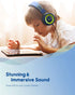 iClever Kids Headphones with Microphone, 85dB/94dB Volume Limited, Stereo 3.5mm Jack, Tangle-Free Wired Headphones for