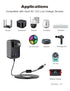 LONNKY 12V 2A 1 4 DC Security Camera Power Adapter Combine with to Power Splitter for CCTV Security Camera System