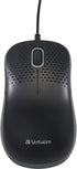 Verbatim USB Silent Corded Optical Mouse | Noiseless and Silent Click Mouse for Mac and PC, Black