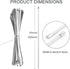 25 PCS Heavy Duty Zip Ties, 10 Inch Outdoor Cable Ties, 304 Stainless Steel for Home Improvement, Machinery, Vehicles